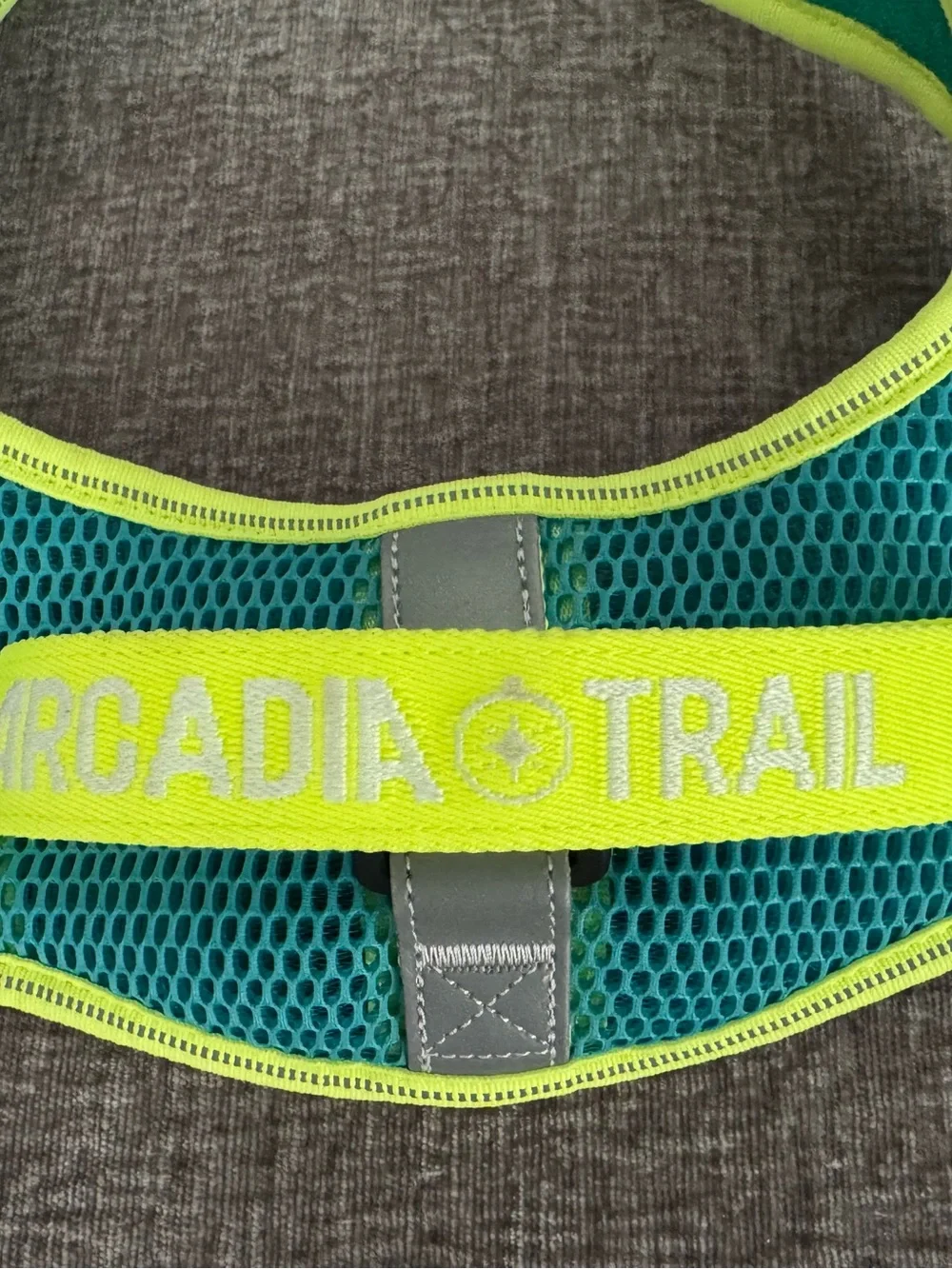 Arcadia Neon Yellow & Teal Mesh Reflective Dog Harness